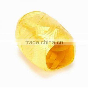 HOT SALE! 5mm 10 Meters Yellow Crimped Solid Poly Curling Ribbon Egg