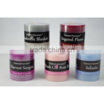 scented rustic pillar candle size 70mmD*75mmH