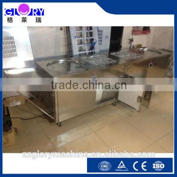 flat single pan ice cream making machine