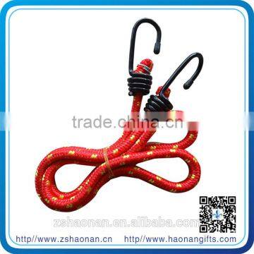 Merchandise for promotion handmade bungee cord lanyard with plastic hook