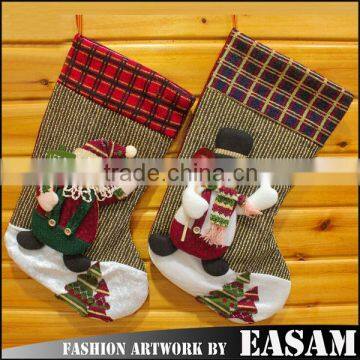 Bulk handmade woven party occasion christmas stockings 45*28cm