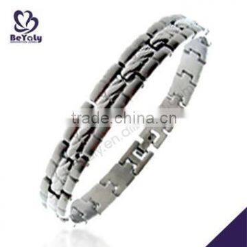 China Manufacturer 2015 latest stainless steel bracelet with initials