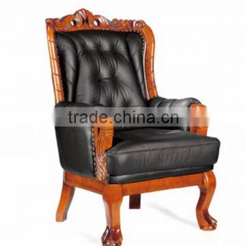 Baroque Real Leather King Throne Chair (FOH-A09)