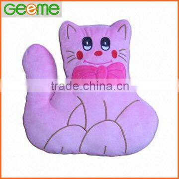 JM6902 Plush Animal Cushion with Cat Shape