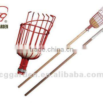 Fruit Picker With Wood Handle