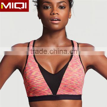 Customized logo printing yoga apparel wholesale sexy sports yoga bra for ladies