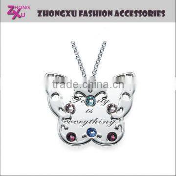 2015 new hot custom butterfly family tree of life pendant necklace jewelry