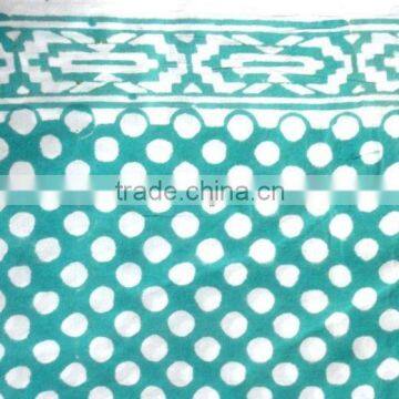 RTHCFC-21 Handmade Block Printed Cotton Fabric Pol Ka Dot Border Style Fabric Manufacturer Jaipur photo-3
