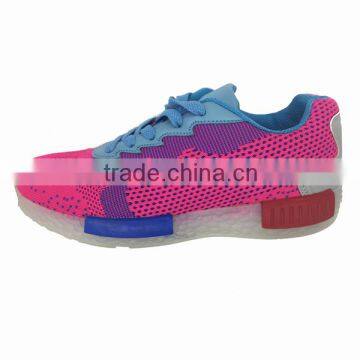 Fashion Flyknit Pink Led Light Running Shoes Light and Soft for Men and Women Kids Runners photo-2