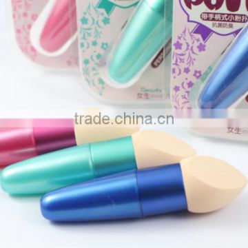 cosmetics beauty powder puff with handle blender makeup sponge