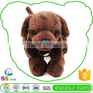 2015 Popular Cheap Price Stuffed Animals Dark Brown Dog Lying Posture