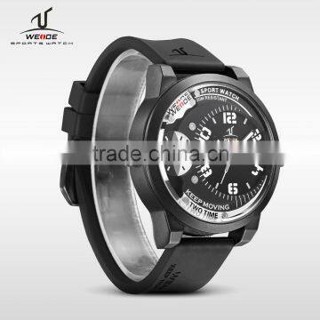 2015 WEIDE Hot-selling Men Sport Watches UV1501 With Quartz Watch Silicone Gel Band 3 ATM Water Resistant
