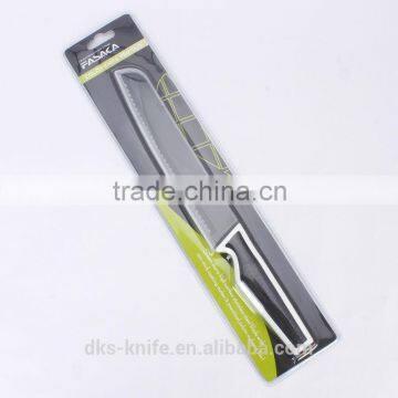 KP1401BDB New Designed with Double Blister Packing Non-stick Color Coating 8 inch Bread Colored Kitchen Knife with Knife Sheath