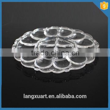 Factory cheap crystal glass Egg plate Trays