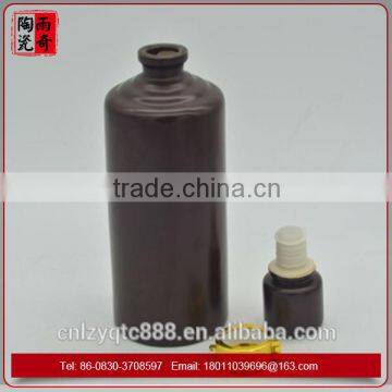 500ml black ceramic bottle with ceramic screw cap