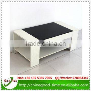 Flat Packing Wooden Coffer Table With Glass , Modern Wood Coffee Table Design photo-2