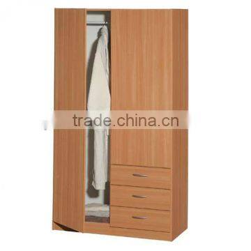 2 door kd Melamine Wooden wardrobe