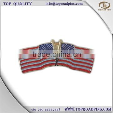 cheap 2D custom flag lapel pins with butterfly backing 1.2mm thickness