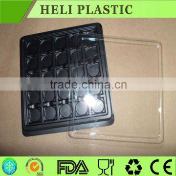 PS material ESD antistatic electronic plastic blister packaging tray