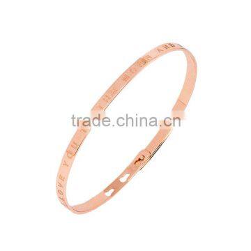 Memories Bangles With Customize Design Word 'I LOVE YOU TO THE MOON AND BACK' With 4mm/7mm Width
