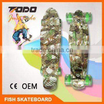 New plastic fish skateboard for adults