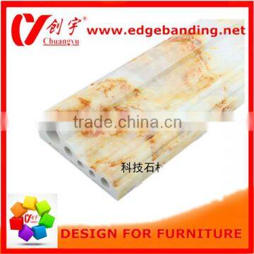 PVC decorative artificial stone plastic composite skirting pvc faux marble wall panels