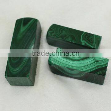 Natural semi-precious malachite stone seal craft