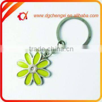 Personalized Flower Shaped Coloring Metal Keychain