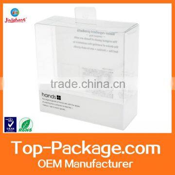 Custom size clear square plastic box, transparent hard pp plastic packaging gift box