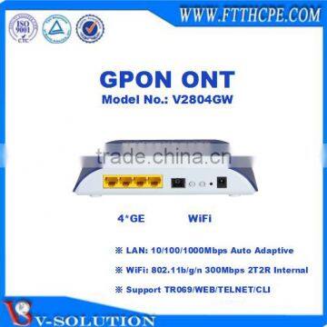 4GE+WiFi GPON ONT GPON ONU with CE Certification for FTTH Solution