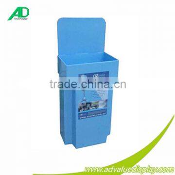 promotional cardboard recycling bins floor dump bins display for book shop retail