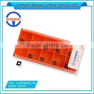 cemented carbide tools CCMT060202-FW BPS101 for steel finishing