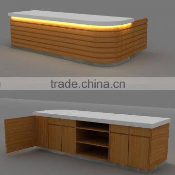 Modern Wood Promotion Table With LED Light