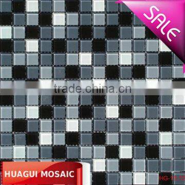 dark and gray color crystal glass mosaic in factory price HG-13-12