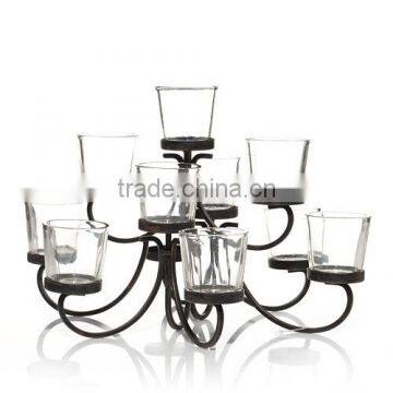 Simple Crystal European Glass Dining Table Candle Jars Wholesale