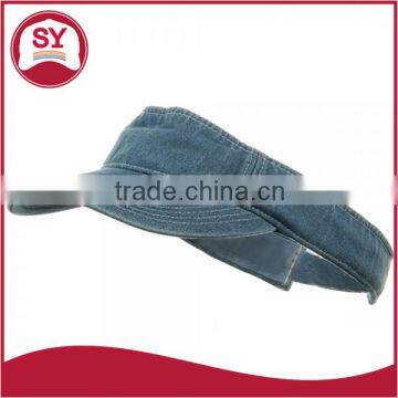 Light blue plain denim sun visor