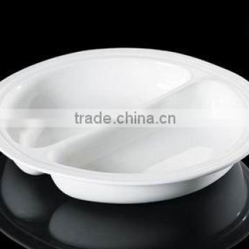 H6320 high temperature porcelain divided plates dishes ceramic