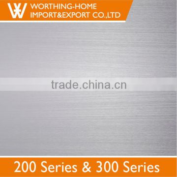 304 201 No 4 Satin Finish Stainless Steel Sheet For Cookerware Utensil