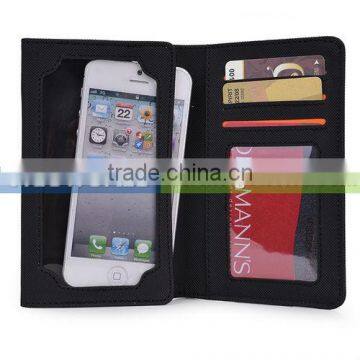 Bi-FOLD Universal Nylon Wallet case for Samsung S5 with Phone and money Compartment