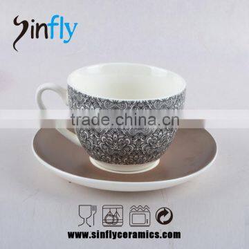 Elegant Ceramic Coffee Set With Saucer photo-5