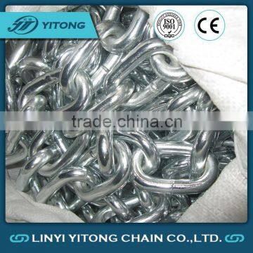 Iso9001 Quality Ensure British Standard Bright Galvanized Brass Short Link Chain