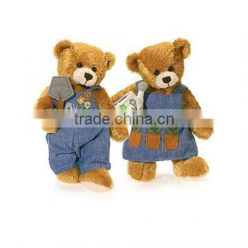 soft stuffed teddy bear toy for couple