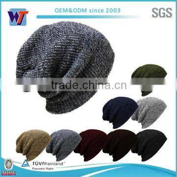 Custom Black Mens Beanie Knit Slouch Beanie Men Knitted Baggy Mens Beanie photo-3
