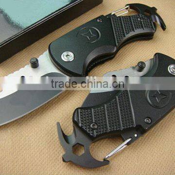 OEM small camping multi outdoor knife with keychain