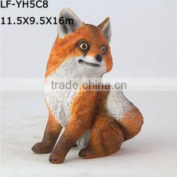 Polyresin figurine animal fox statue decoration home