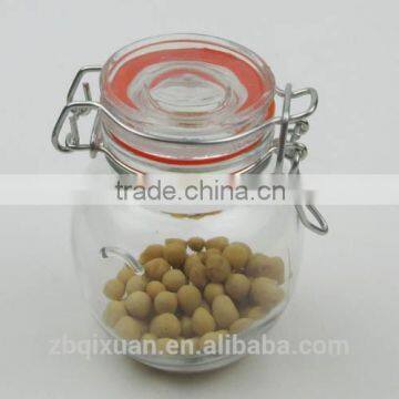 Mini Glass Spice Bottle with Glass Lid &Silicon Ring