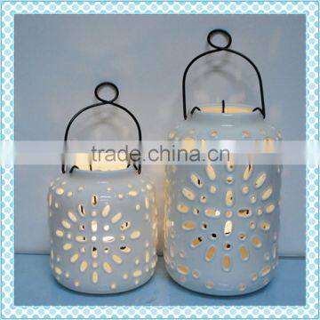 best selling products ceramic led tealight candle lantern