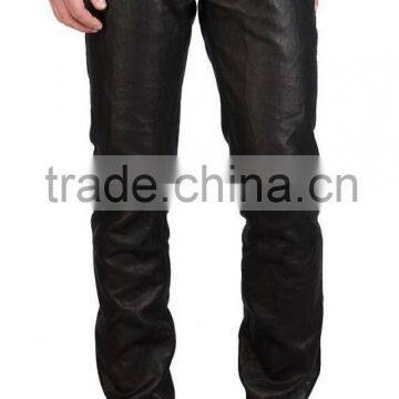 Men Leather Soft Lambskin Genuine Stylist Designer for Men Leather Pant