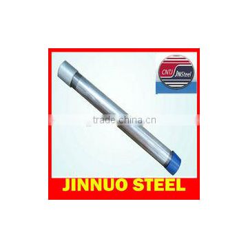 galvanized steel pipe with plastic end caps