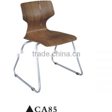 Bent plywood kitchen dining chairs with stainless steel legs CA85